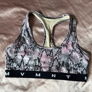 Buti Yoga BMVMNT Pink and Black Snake Print Sports Bra